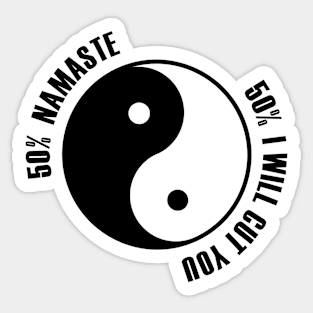 50% Namaste Sticker